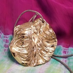 Anthropologie Agung Coral Round Pendant